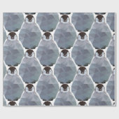 Geometrischer Pinguin-Wirrwarr-Druck Geschenkpapier (Flach)