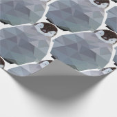 Geometrischer Pinguin-Wirrwarr-Druck Geschenkpapier (Ecke)