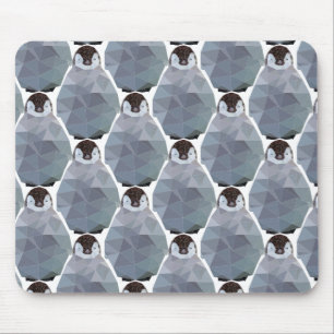 Geometrischer Pinguin-Wirrwarr-Druck Mousepad
