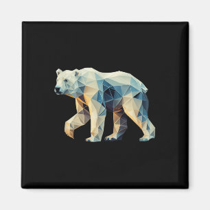 Geometrischer Polarbär - Geometrie - Motif - Umgeb Magnet