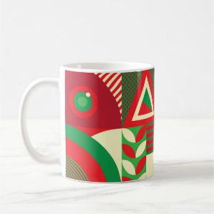 Geometrischer Pop: Farbige Abstrakte Fliesen. Kaffeetasse