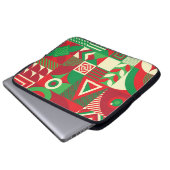 Geometrischer Pop: Farbige Abstrakte Fliesen. Laptopschutzhülle (Vorne Knopf)