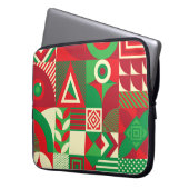 Geometrischer Pop: Farbige Abstrakte Fliesen. Laptopschutzhülle (Vorderseite Links)