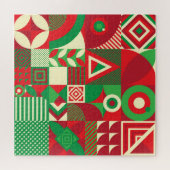 Geometrischer Pop: Farbige Abstrakte Fliesen. Puzzle (Horizontal)