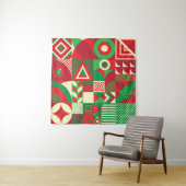 Geometrischer Pop: Farbige Abstrakte Fliesen. Wandteppich (Beispiel)