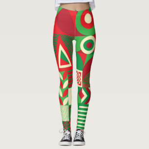 Geometrischer Pop: Farbige abstrakte Kacheln. Leggings