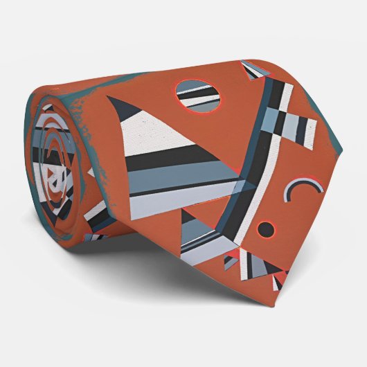 Geometrischer Puls – Strukturierte Bewegung Krawatte (Gerollt)