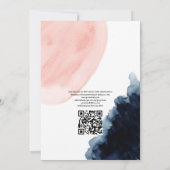 Geometrischer QR-Code für Hochzeiten von Wasserfar Einladung (Rückseite)