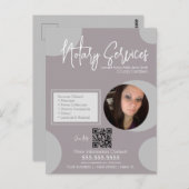 Geometrischer QR-Code für öffentliche Notare Postkarte (Vorne/Hinten)