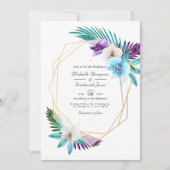 Geometrischer QR-Code-UAWG für tropische Orchids Einladung (Vorderseite)