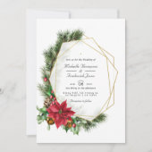 Geometrischer QR-Code-UAWG Hochzeit für Weihnachte Einladung (Vorderseite)