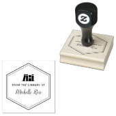 geometrischer Rahmen aus der Bibliothek der Buch-B Gummistempel (Stempel)