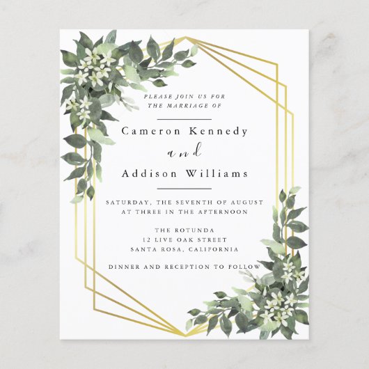 Geometrischer Rahmen für Aquarellfarben Flyer (Vorne)