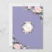 Geometrischer Rahmen für die Blush-Blues-Hochzeit Einladung (Rückseite)