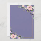 Geometrischer Rahmen für die Blush-Blues-Hochzeit Einladung (Rückseite)