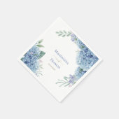 geometrischer Rahmen für Hydrangea | Hochzeit Serviette (Ecke)