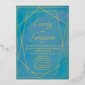 Geometrischer Rahmen für jede benutzerdefinierte F Folieneinladung (Vorderseite)