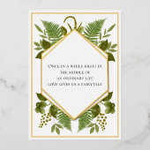 Geometrischer Rahmen für Liebe und Hochzeit F Folieneinladung (Rückseite)