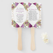 Geometrischer Rahmen für lila Amethyst-Glitzer Fächer (Vorne und Hinten)