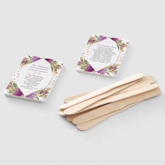 Geometrischer Rahmen für lila Amethyst-Glitzer Fächer (Non-assembled)