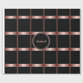 Geometrischer Rahmen für schwarze Quadrate und Ros Geschenkpapier (Flach)