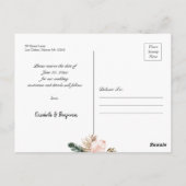 Geometrischer Rahmen für tropische Blätter Save th Postkarte (Rückseite)