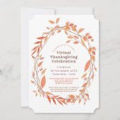 Geometrischer Rahmen für virtuellen Erntedank Herb Einladung (Vorderseite)