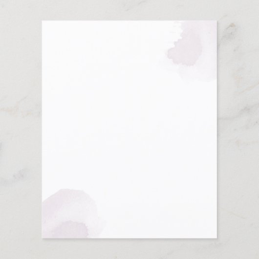 Geometrischer Rahmen Lila floral Save the Date (Rückseite)