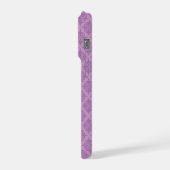 Geometrischer rauchiger Flieder Art Deco iPhone Hülle (Linke Seite)