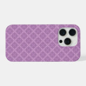 Geometrischer rauchiger Flieder Art Deco iPhone Hülle (Rückseite (Horizontal))