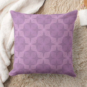 Geometrischer rauchiger Flieder Art Deco Kissen