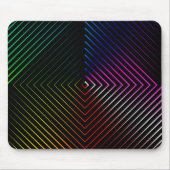 Geometrischer Regenbogen auf schwarz Mousepad (Vorne)