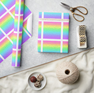 Geometrischer Regenbogen Geschenkpapier