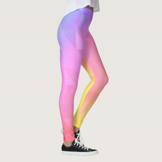 Geometrischer Regenbogen Leggings (Rechts)