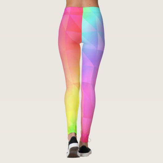 Geometrischer Regenbogen Leggings (Rückseite)