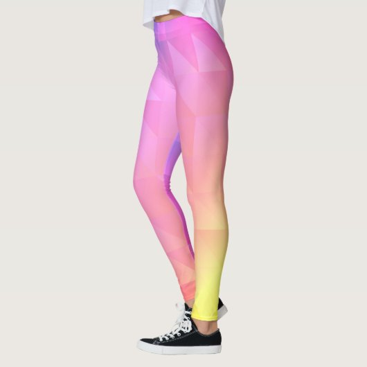 Geometrischer Regenbogen Leggings (Links)