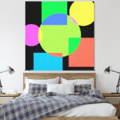 Geometrischer Regenbogen Leinwanddruck (Insitu (Schlafzimmer))