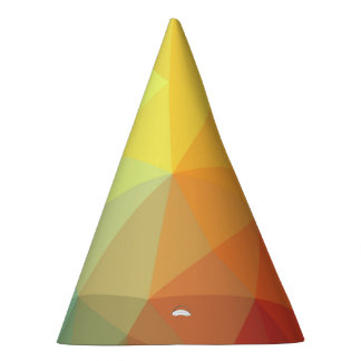 Geometrischer Regenbogen-Monogramm-Name Partyhütchen