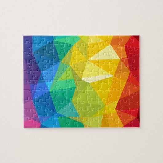 Geometrischer Regenbogen Puzzle (Horizontal)