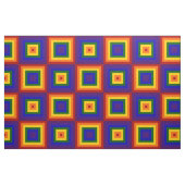 Geometrischer Regenbogen quadriert Gewebe Stoff (Fat Quarter (45,7 x 55,9 cm))