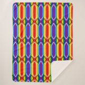 Geometrischer Regenbogen Sherpadecke (Vorderseite)