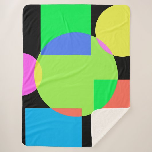 Geometrischer Regenbogen Sherpadecke (Vorderseite)