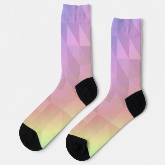 Geometrischer Regenbogen Socken (Linkes Detail)