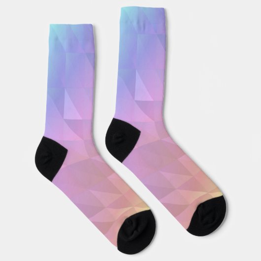 Geometrischer Regenbogen Socken (Rechts)