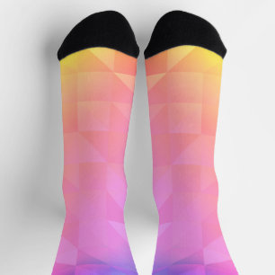 Geometrischer Regenbogen Socken
