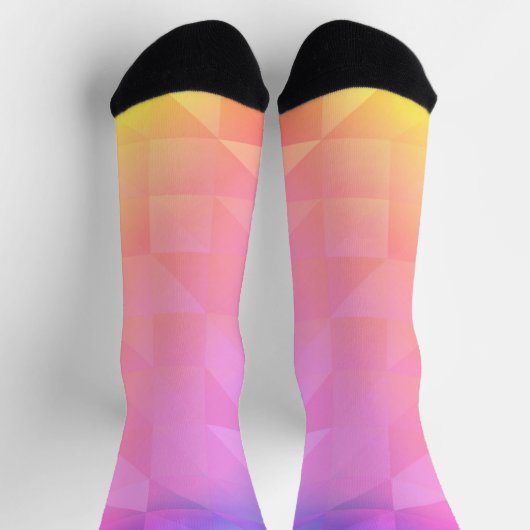 Geometrischer Regenbogen Socken (Oben)