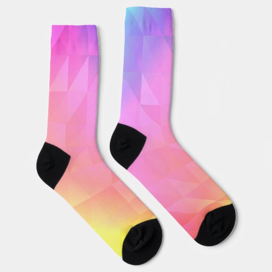 Geometrischer Regenbogen Socken (Rechts)