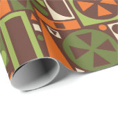 Geometrischer Retro-50er Mitte des Jahrhunderts Mo Geschenkpapier (Rolleneckpunkt)