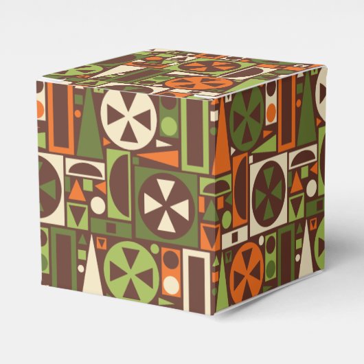 Geometrischer Retro-50er Mitte des Jahrhunderts Mo Geschenkschachtel (Vorderseite)