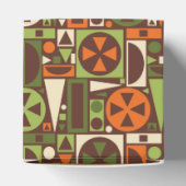 Geometrischer Retro-50er Mitte des Jahrhunderts Mo Geschenkschachtel (Oben)